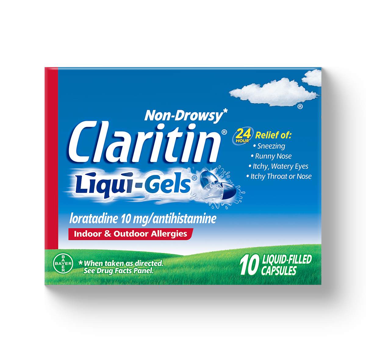 blue carton of Claritin® Liqui-Gels® 24-Hour