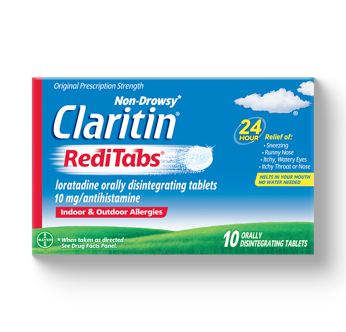 blue carton of Claritin® RediTabs® 24-Hour